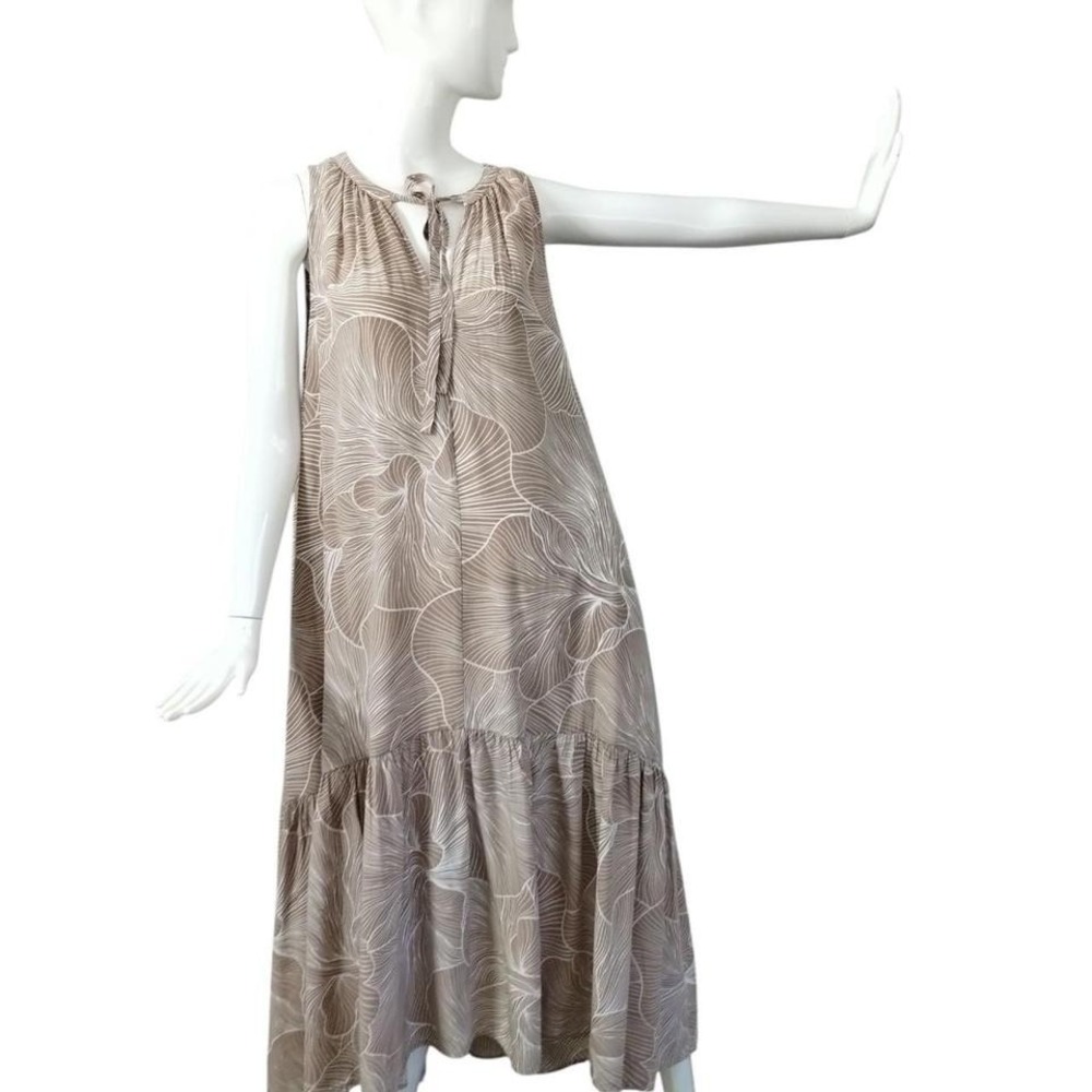 Prologue Womens Size XL Flowy Boho Summer Ruffled Resort Maxi Casual Beach Dress